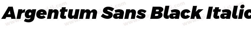 Argentum Sans Black Italic字体转换